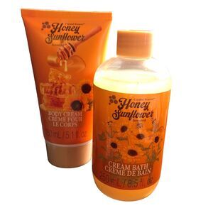Crystal Waters Honey Sunflower Cream Bath 8.5 oz. and Body Cream 5.1 oz.